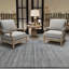 Tapis à tissage plat zone grise fait main Oshin-76621407
