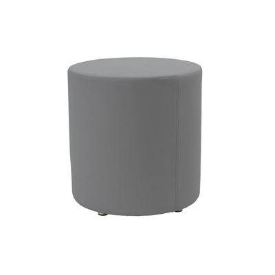 18 inch Round Everyday Vinyl Ottoman, 19 inch Height