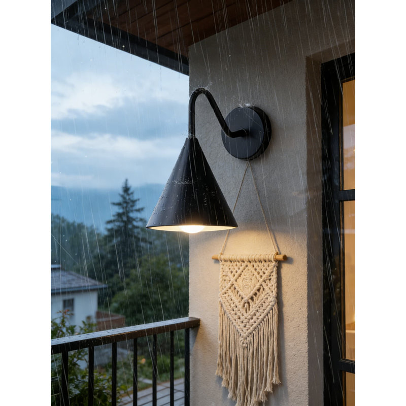 Dark Sky Outdoor Wall Sconce, Integrated LED Porch Light Fixture, 6W 3000K Waterproof Exterior Lighting For House, Garage, Barn, And Pathway