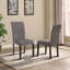 Ensemble de salle à manger 5 pièces Mella - Table ronde en faux marbre avec 4 chaises Parsons en velours, finition espresso foncé-730240957