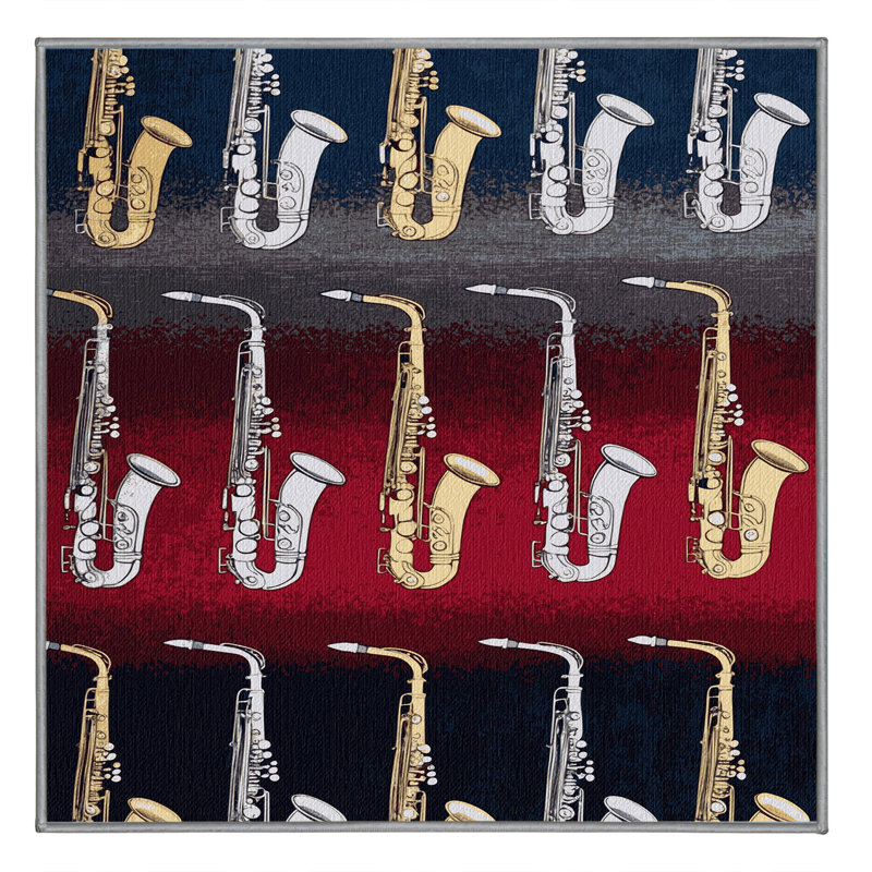  Tapis lavable pour saxophone, Carré 6 pi