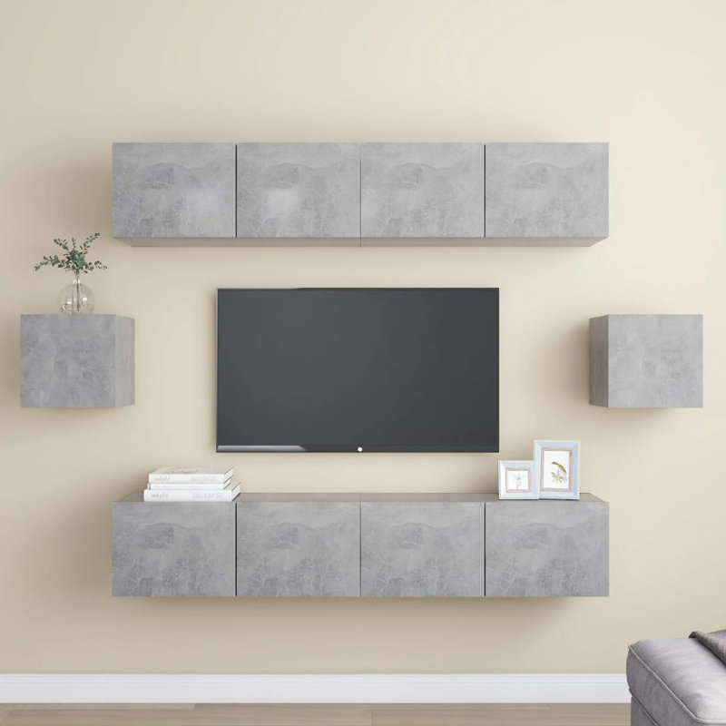 Ayibatonye TV Stand for TVs up to 43", Concrete Grey, 160cm