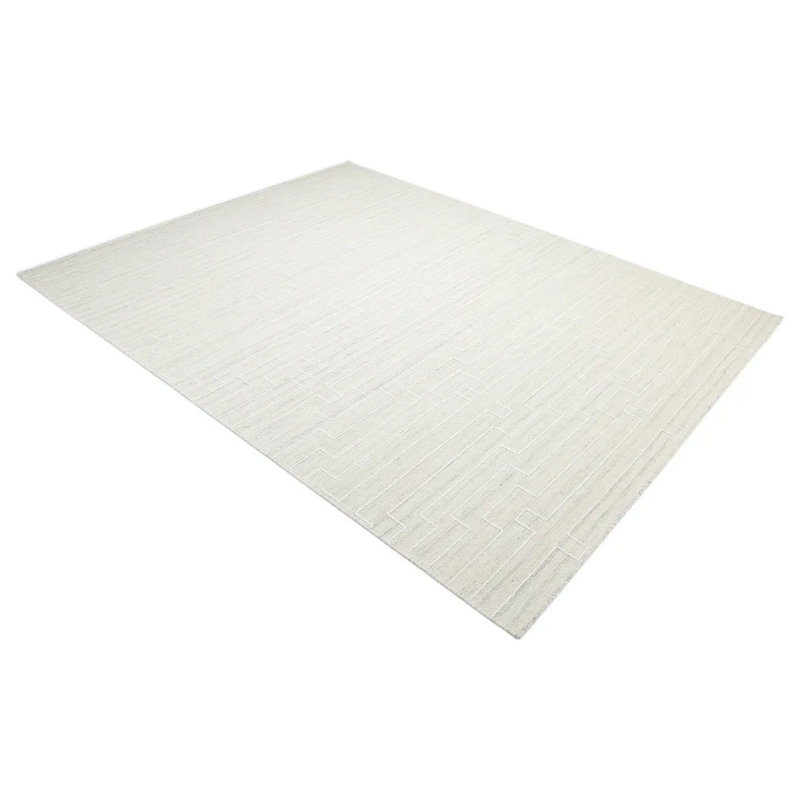 Barry Geometric Area Rug in Beige, Rectangle 5' x 8'