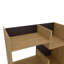 Bibliothèque Magnolia, bureau, Macadamia / noir
