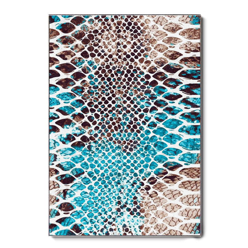 Tapis en coton Deonte, Rectangle 2 pi 7 po x 4 pi 11 po