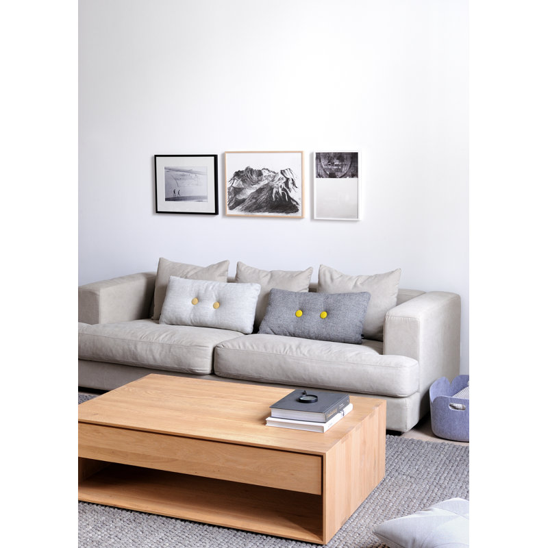 Nordic Solid Wood Coffee Table, 13.8" H x 47.2" L x 27.6" W