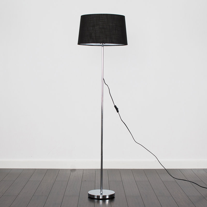 Bekbele 147cm Traditional Floor Lamp, Black, LED Bulb
