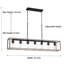 Lustre rectangulaire à 7 lumières à intensité variable Elutheria-1454777721
