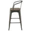 Tabouret de bar noir foncé et orme foncé (ensemble de 2)