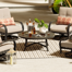 Chamber Patio Aluminum Round 45" Coffee Table with Umbrella Hole