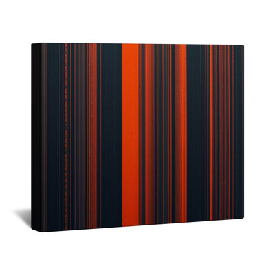 Black Orange Stripes Canvas  Gallery Wrap in Many Sizes