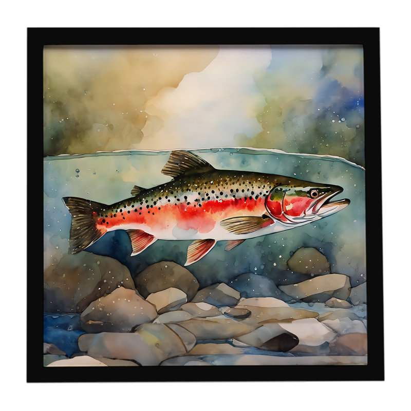 Trout Framed Metal Print