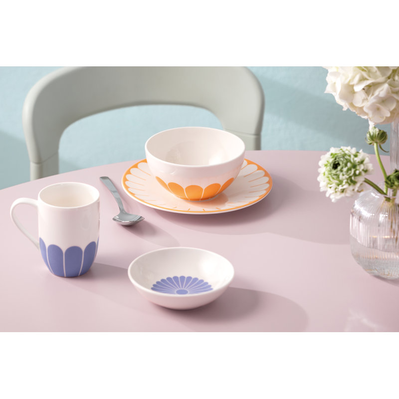 Villeroy & Boch Fleur Vert Collection Cereal Bowl, Premium Porcelain, Made in Germany, Perfect for Cereal, Oatmeal or Rice Dishes, Dishwasher and Microwave Safe, 14.5 oz Capacity, 5.5 x 2.75 in, Green