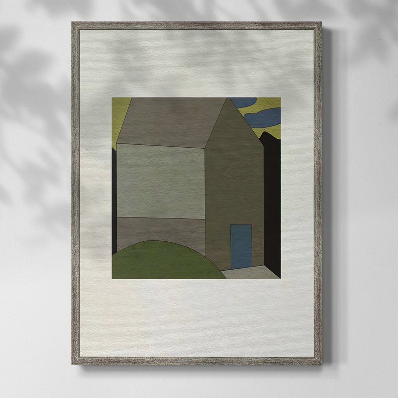 Montagne encadrée III, reproduction encadrée - bois massif, H 11 po x l 9 po