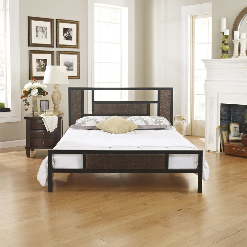Arielle Upholstered Metal Open-Frame Bed