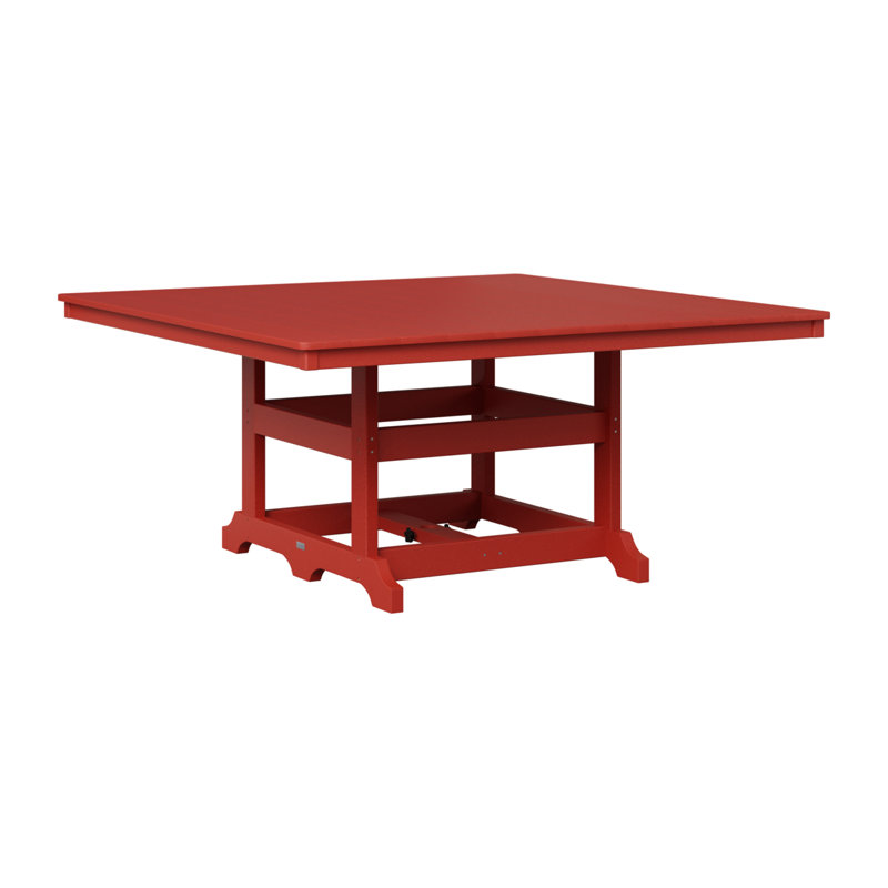 Table de salle à manger Berlin Classic, Rouge écarlate, Rouge écarlate