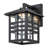 Dusk to Dawn Rust Resistant 10.5"H Black Outdoor LED Wall Lantern