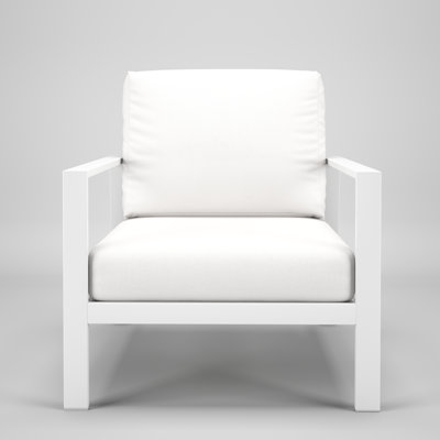 Townsend Metal Outdoor Lounge Club Chair With Sunbrella Cushion by Birch Lane