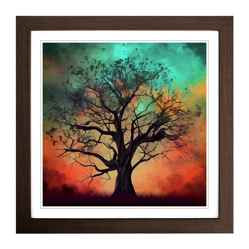 Tree Digital Art - Framed Print, Walnut