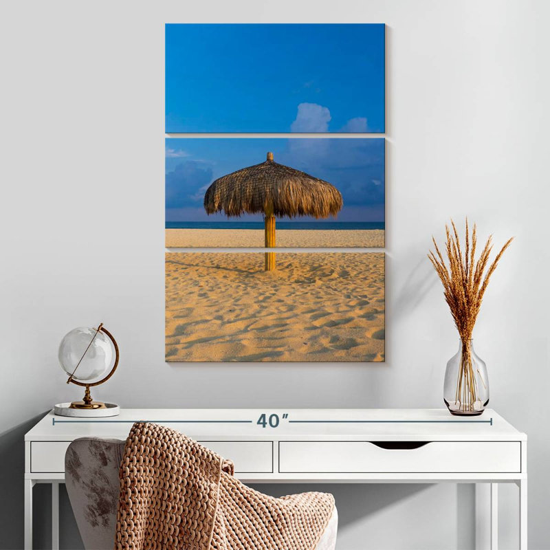 Parasol Gillard en paille Gillard, H 32 po x l 20 po