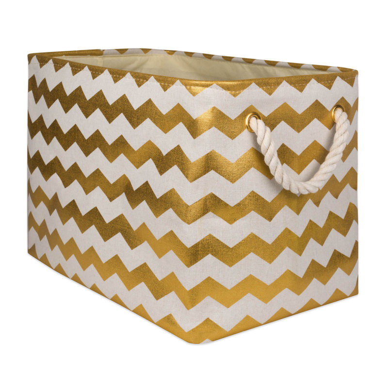 Bac en tissu Elenore, Or, H 15 po x l 12 po x P 17,75 po
