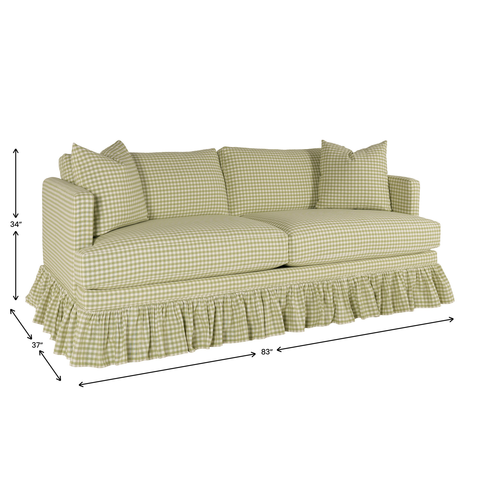 Mackenzie 83 " Sofa, Alabaster Linen-Look Performance; 0325-74