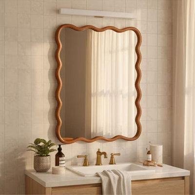 Miroir décoratif brun-jaunâtre 30 po x 40 po