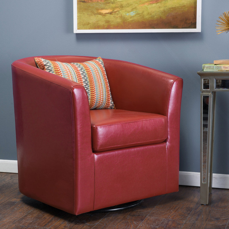Fauteuil club pivotant, Rouge