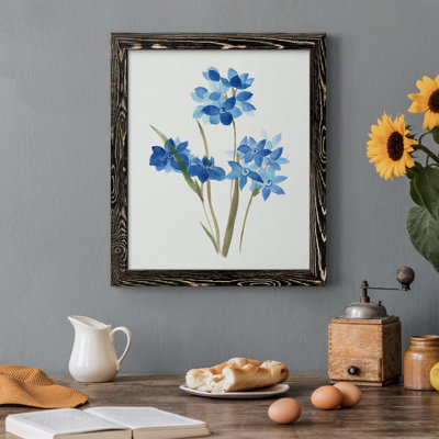 Toile encadrée «Blue Blossom Botanical I-Premium» - prête à être accrochée