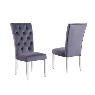 Ensemble de 2 chaises de salle à manger rembourrées Modern Velvet