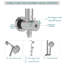 Pomme de douche ronde multifonctionnelle 4,7 po-77055386