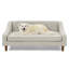 Canapé-lit surélevé durable et confortable avec accoudoirs irréguliers de conception moderne, idéal pour les chiens de taille moyenne et grande-1253652884