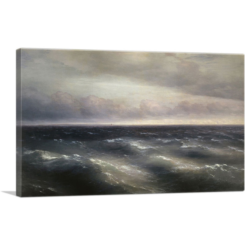 " The Black Sea 1881 " by Ivan Aivazovsky Painting Print, 18" H x 26" W x 1.5" D