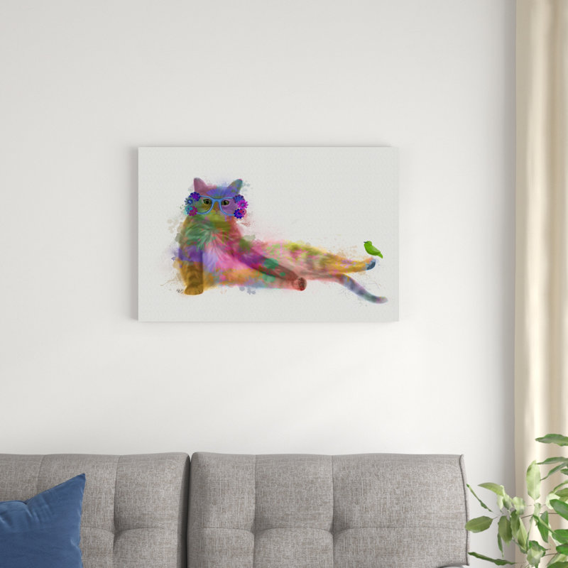 Chat arc-en-ciel Splash 10, H 20 po x l 30 po x P 1 po