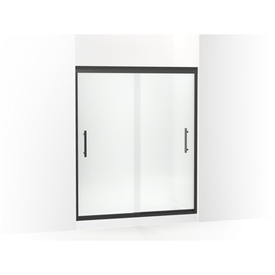 Finesse 56.62" W x 70.06" H Double Sliding Frameless Shower Door with Clean Coat Technology