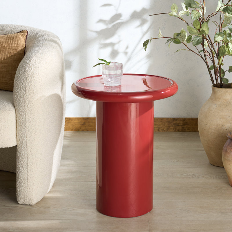 Latricia Rd Concrete Accent Table, Rouge