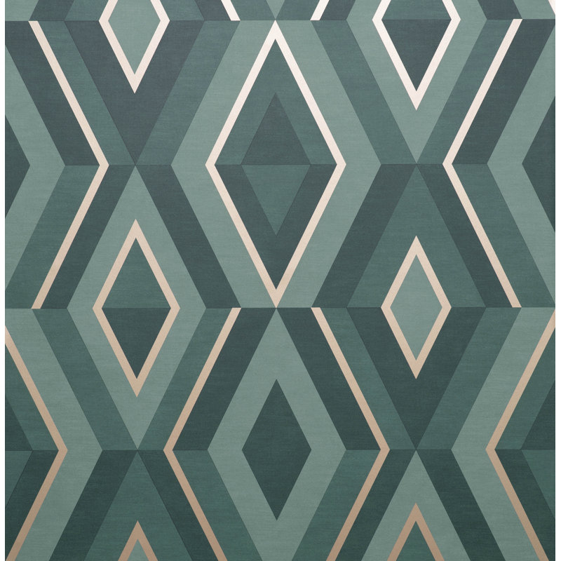 Michon 10.05m x 53cm Roll, Emerald/Gold