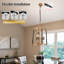 Luminaire suspendu en métal 6 lumières Farmhouse