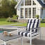 Fauteuil club d'extérieur en métal avec coussin Sunbrella Townsend