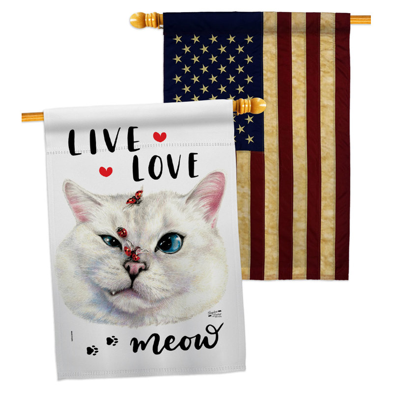 Drapeau de maison en polyester à 2 côtés 40 x 28 po