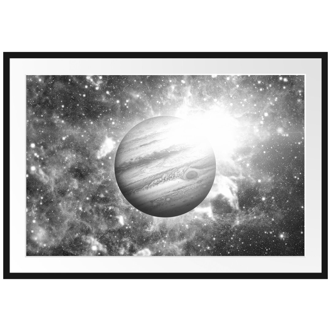 Gerahmtes Poster Planet Jupiter im Universum