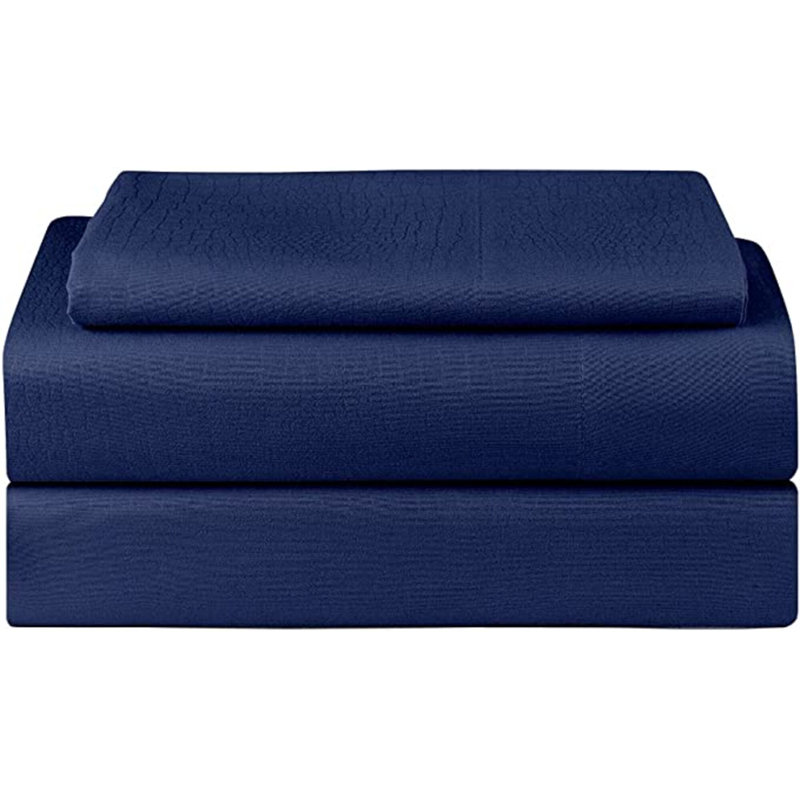 ENSEMBLE DE FEUILLES À SABLE, Ensemble literie pour lit simple, Bleu marine