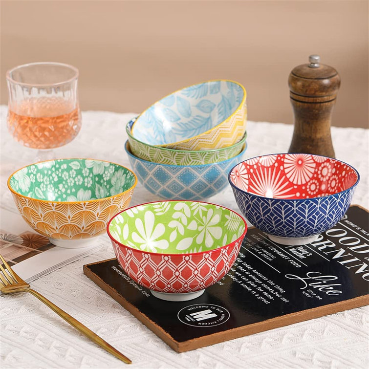 Bungalow Rose Ceramic Small Bowls Dessert Bowl - Porcelain 10 Oz Cute Bowl  Set For Rice