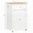Rolling Kitchen Island Cart, Portable Serving Trolley Table with Drawer, Adjustable Shelf and 2 Towel Racks, Cream White