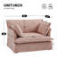 Fauteuil d'appoint surdimensionné de 47,2 po avec accoudoirs en chenille de charge double pour salon et appartement