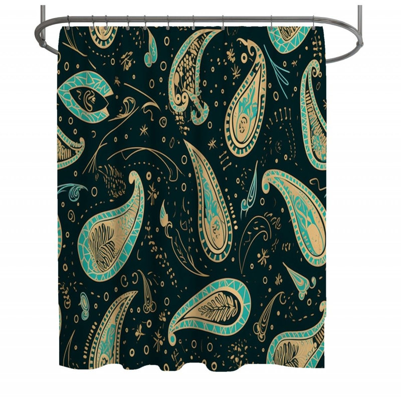 Rideau de douche Ritchard Paisley, H 93 po x l 70 po