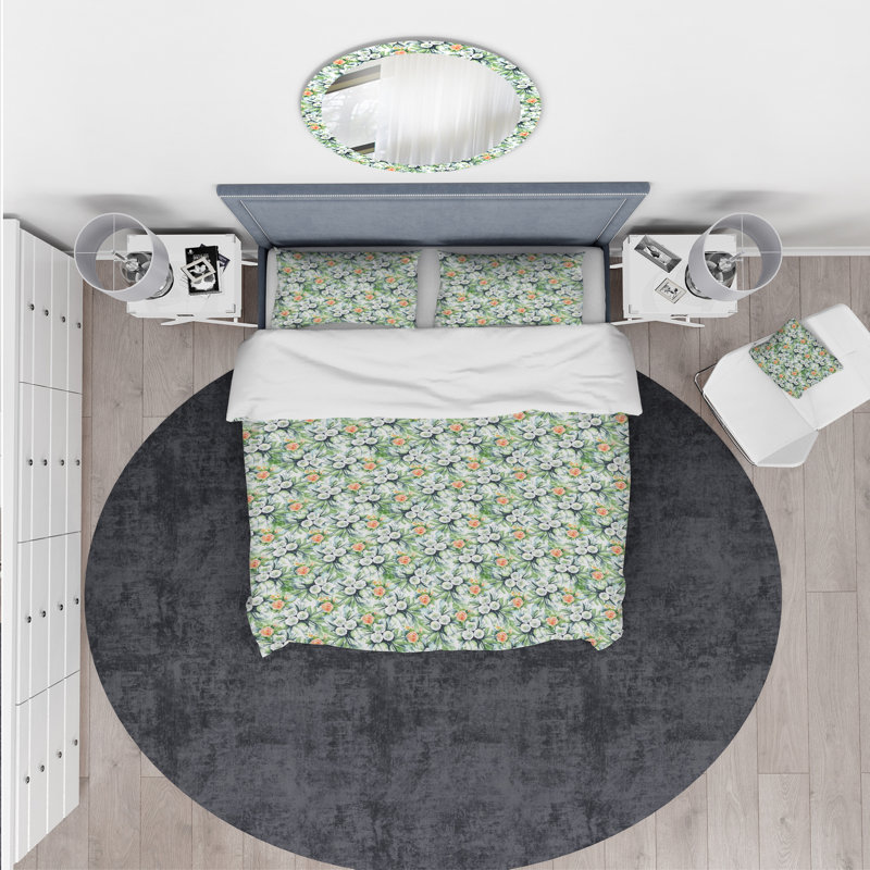 Ensemble de housse de couette traditionnelle, Housse simple + 1 taie décorative