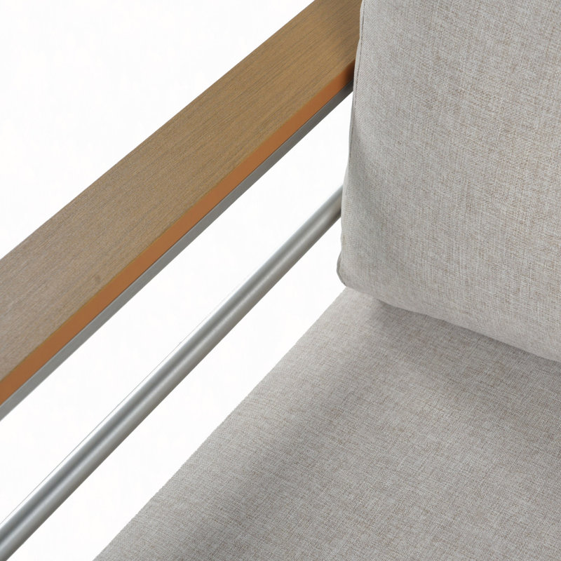 Causeuse d'extérieur en aluminium, structure avec coussin