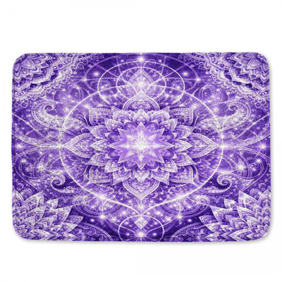 Intricate Purple Mandala Bath Mat