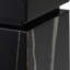 Table de bout Ishi, grain de marbre à facettes, verre miroir noir 24 po